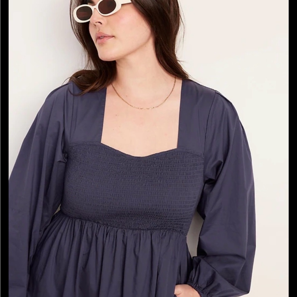 Old Navy Smocked Square Neck Babydoll Dress
